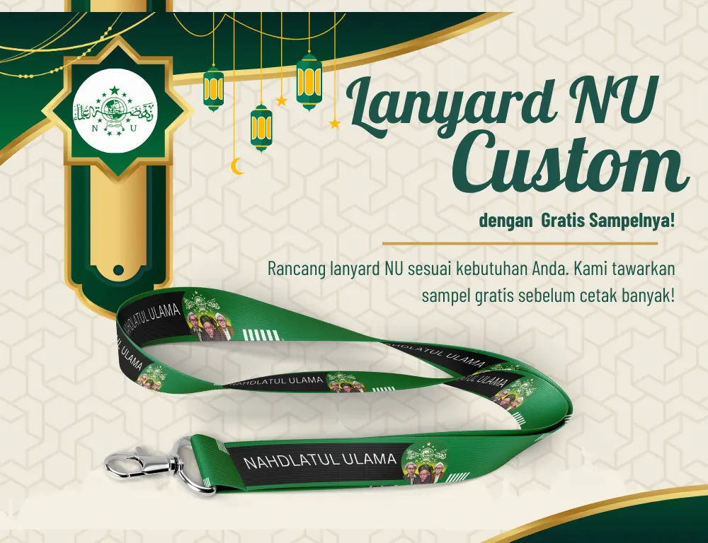 Jasa Cetak Lanyard Nahdlatul Ulama (nu) Free Sample